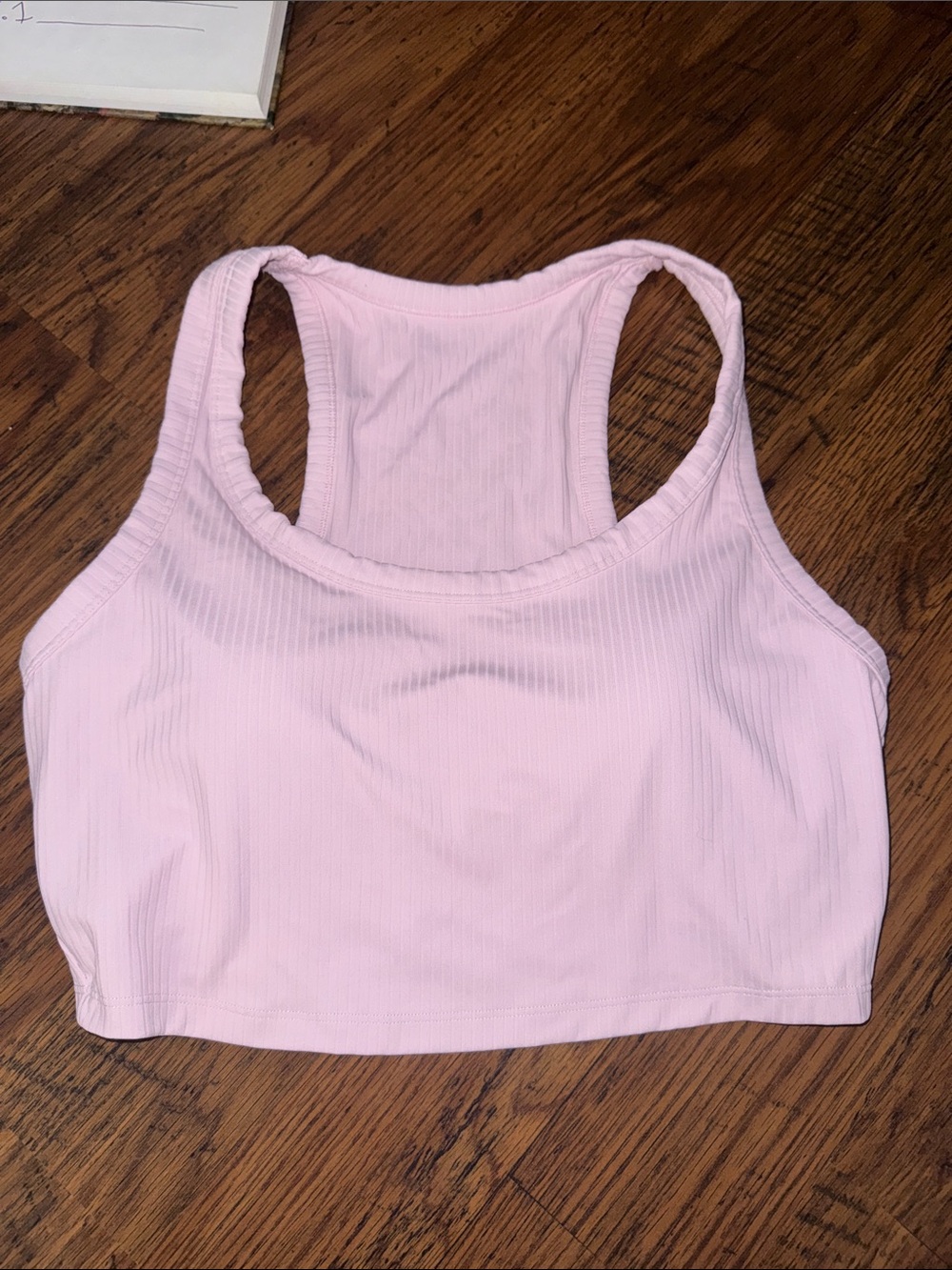 all in motion Light Pink Ribbed Racerback Sports Bralette 29.T